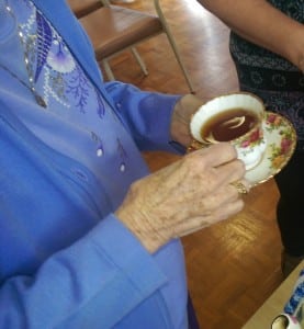 This lady brought along a cup that she had been given by the family that sponsored her into Australia: 50 years ago!