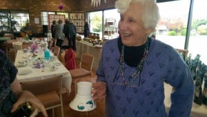 This lady bought along a ship's tea cup, it doesn't spill the precious liquid no matter how rough the sea.